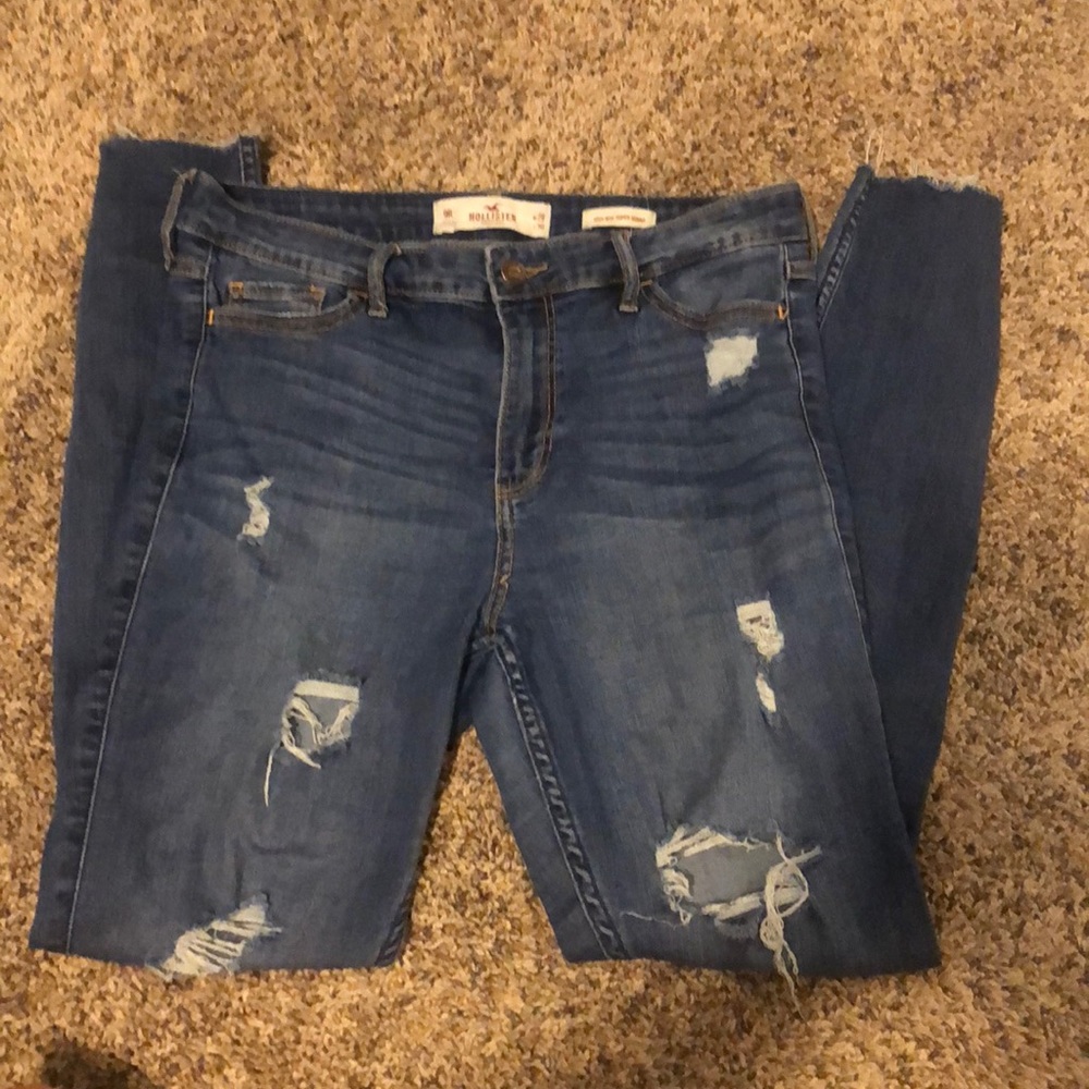 High Rise Super Skinny Distressed Hollister Jeans
